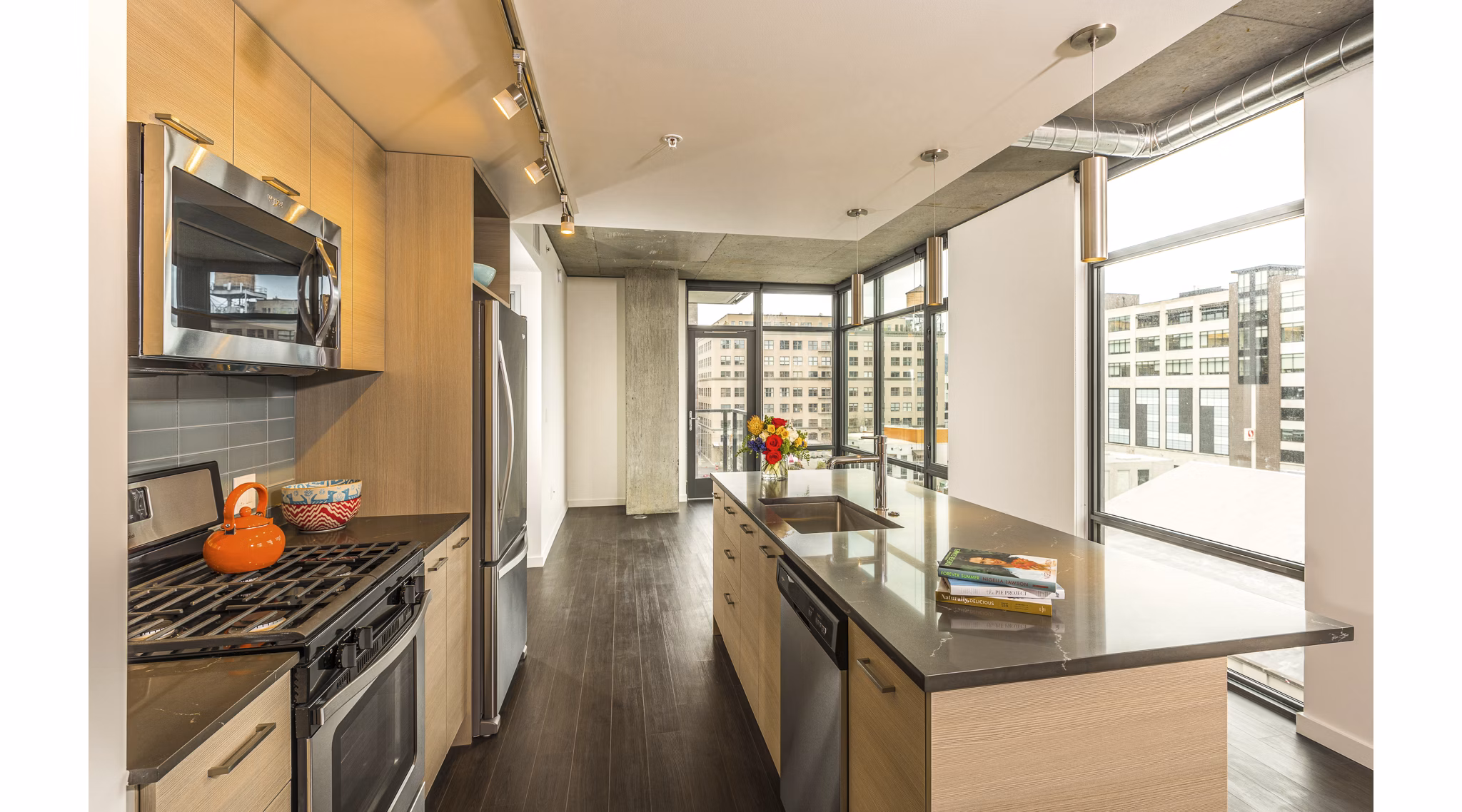 Kitchen at Heartline Apartments