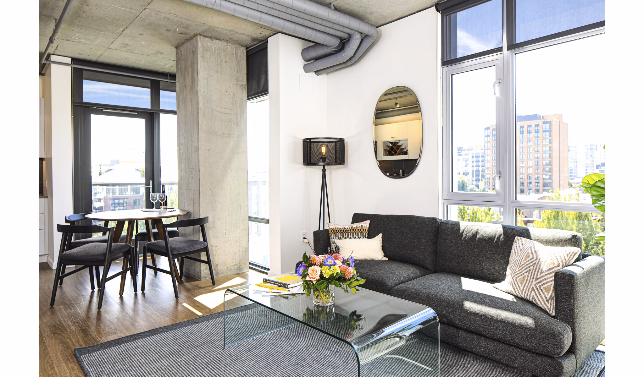 Living Room at Heartline Apartments