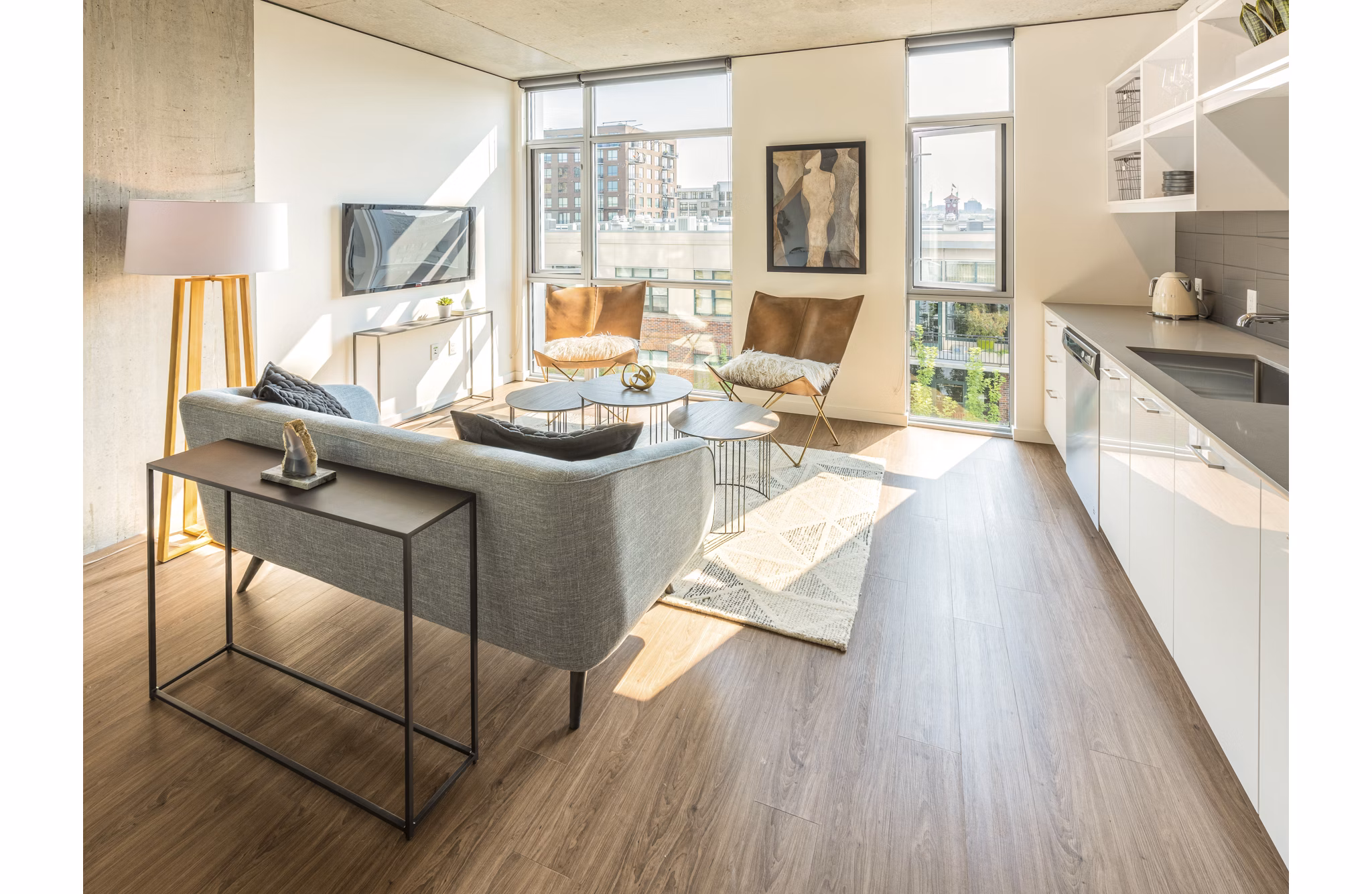 Living Room at Heartline Apartments
