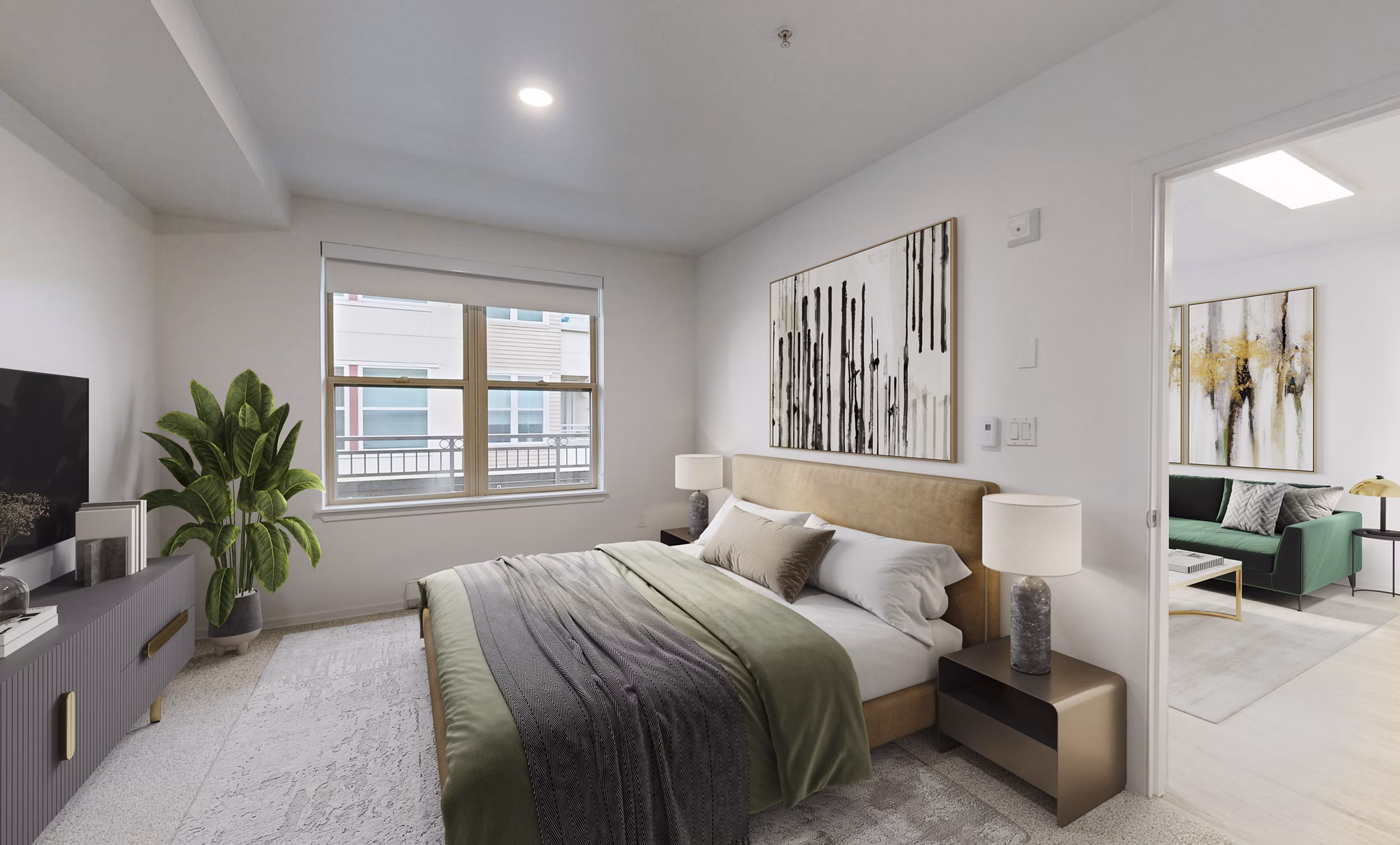Bedroom at Island Square Apartments