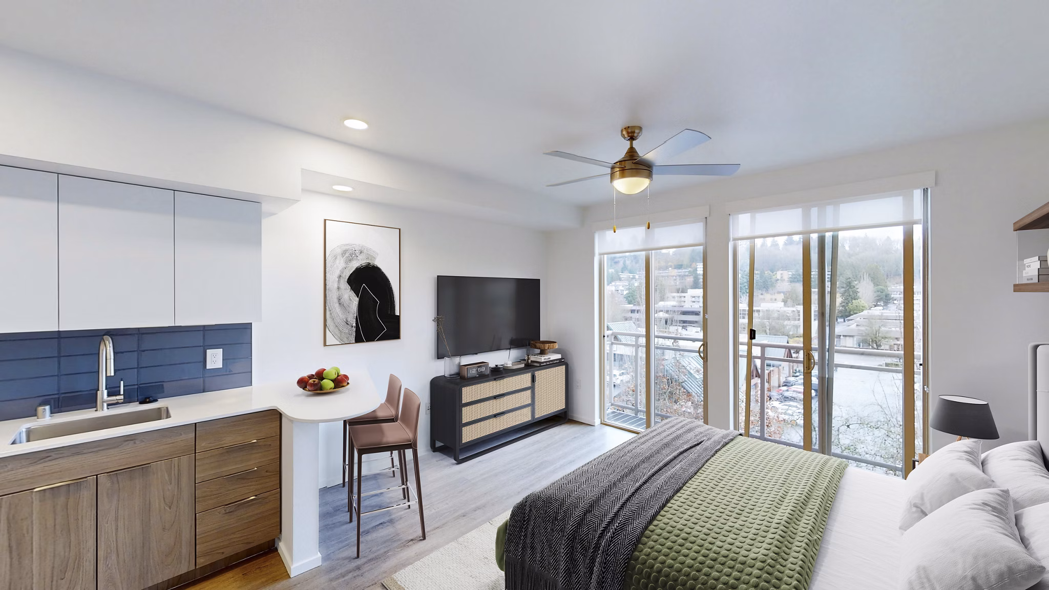 Bedroom at Island Square Apartments