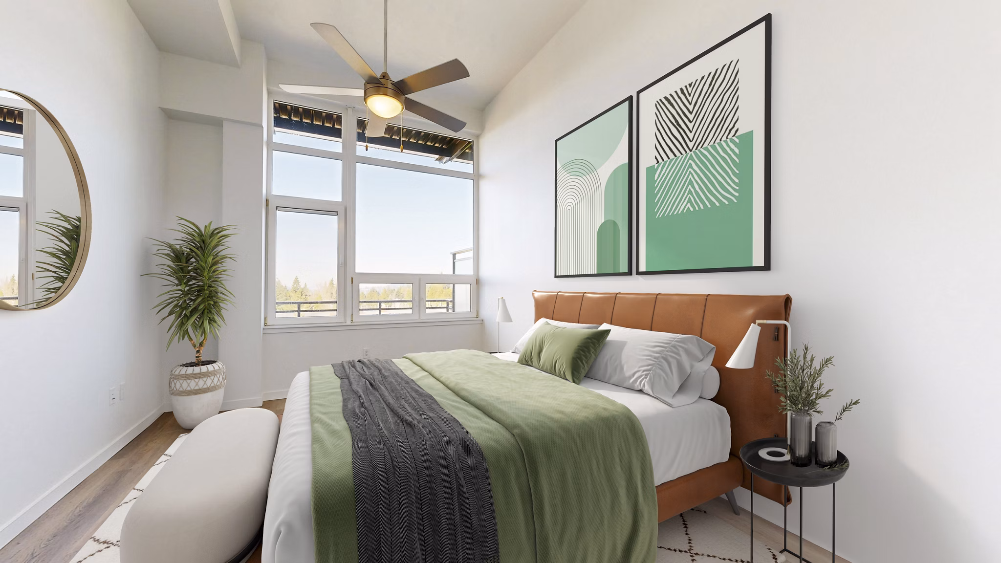 Bedroom at Island Square Apartments