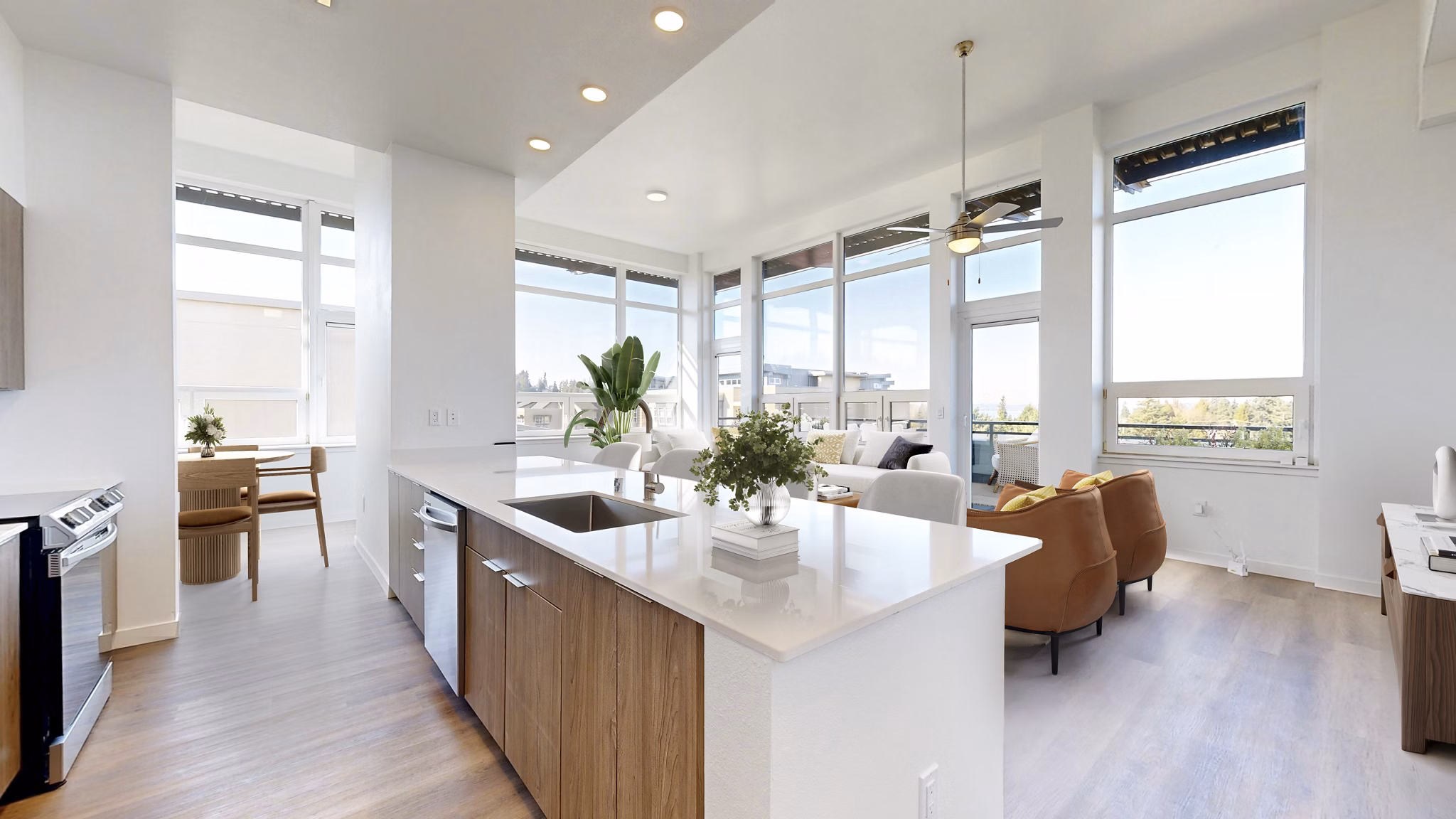 Kitchen at Island Square Apartments