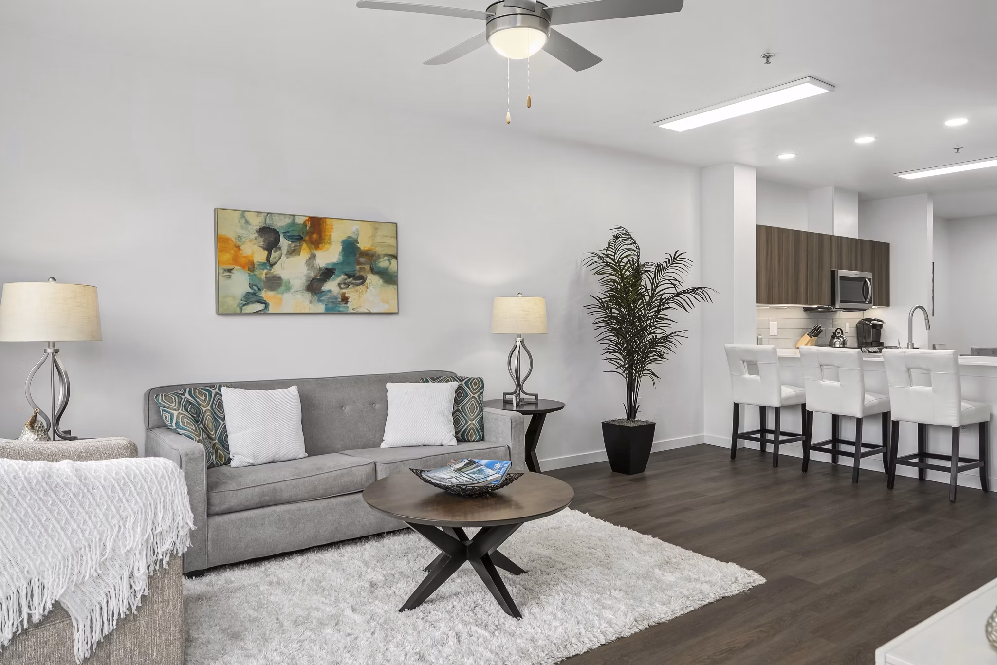 Living Room at Island Square Apartments
