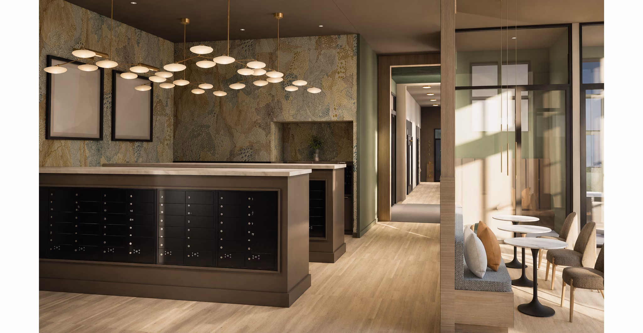 mail room at The Colwick Apartments 