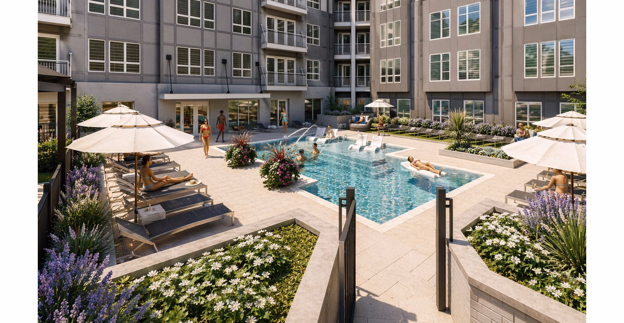 pool at The Colwick Apartments 