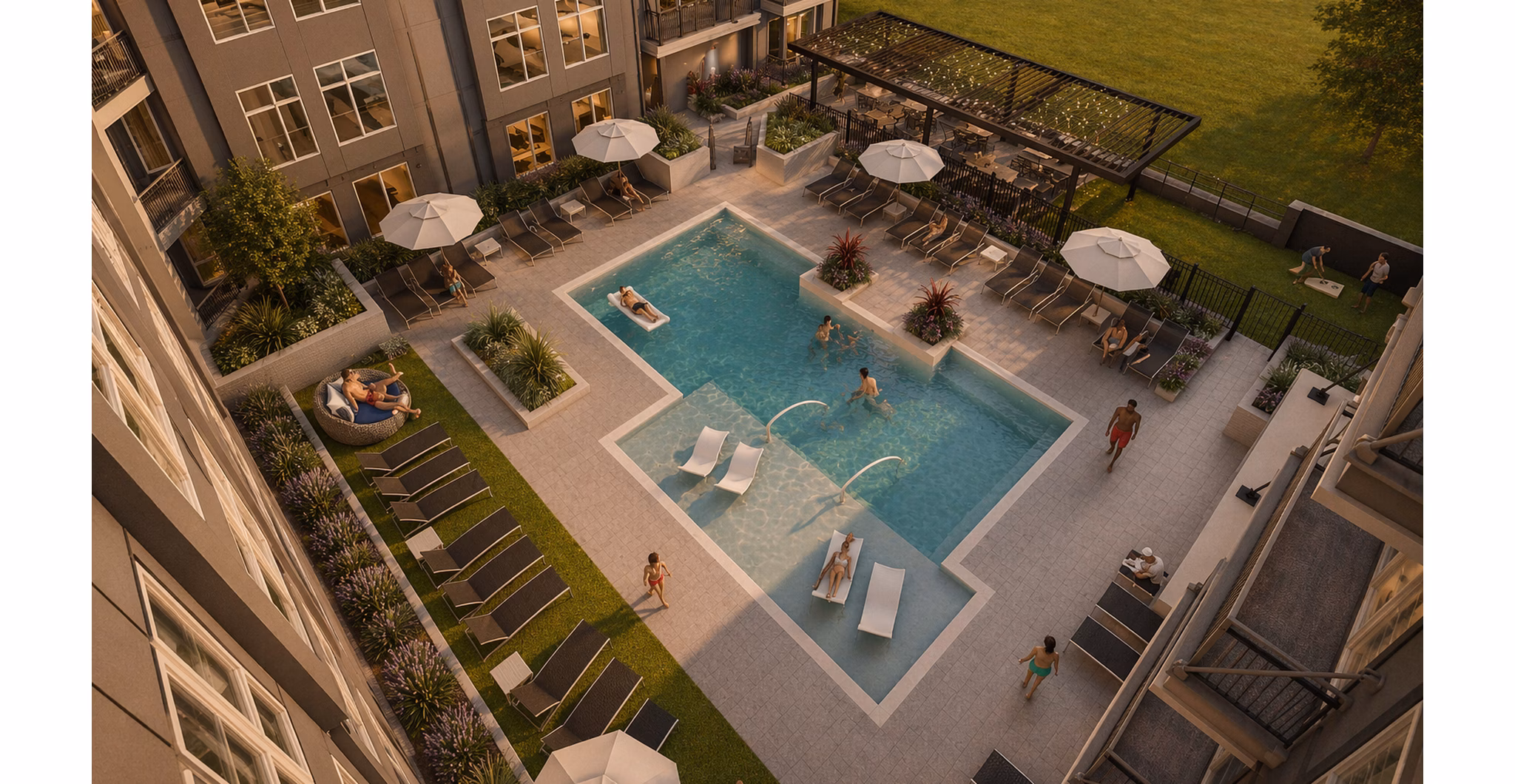 pool at The Colwick Apartments 