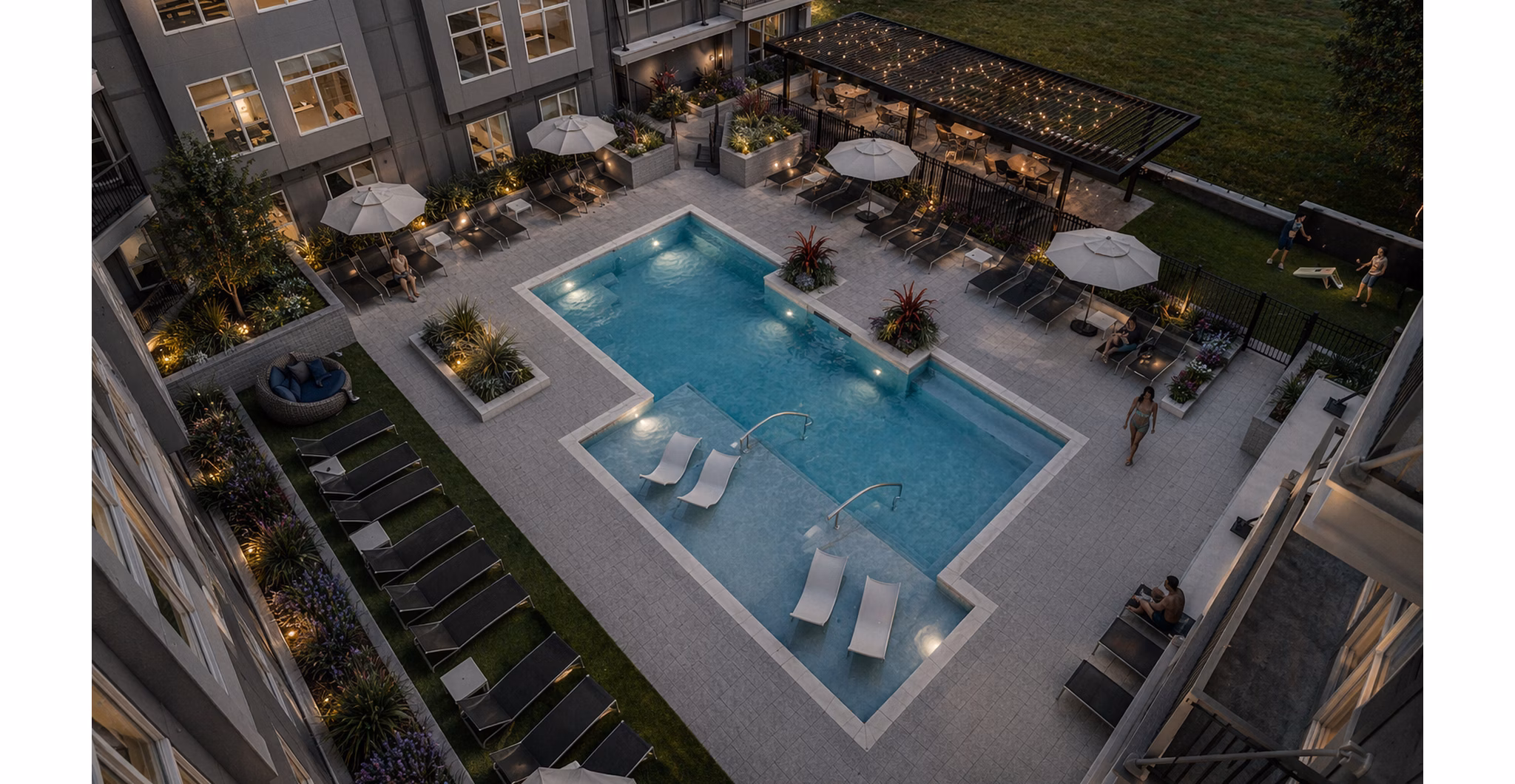 pool at The Colwick Apartments 