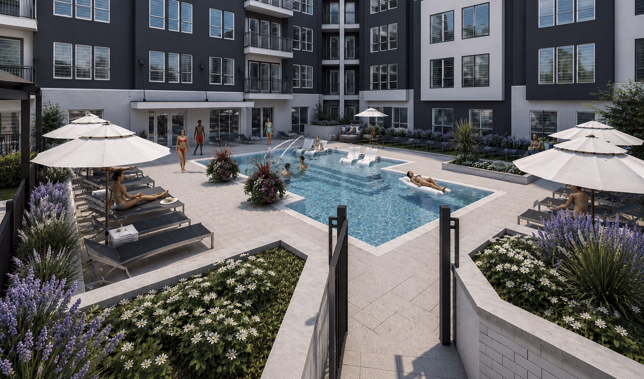 pool at The Colwick Apartments