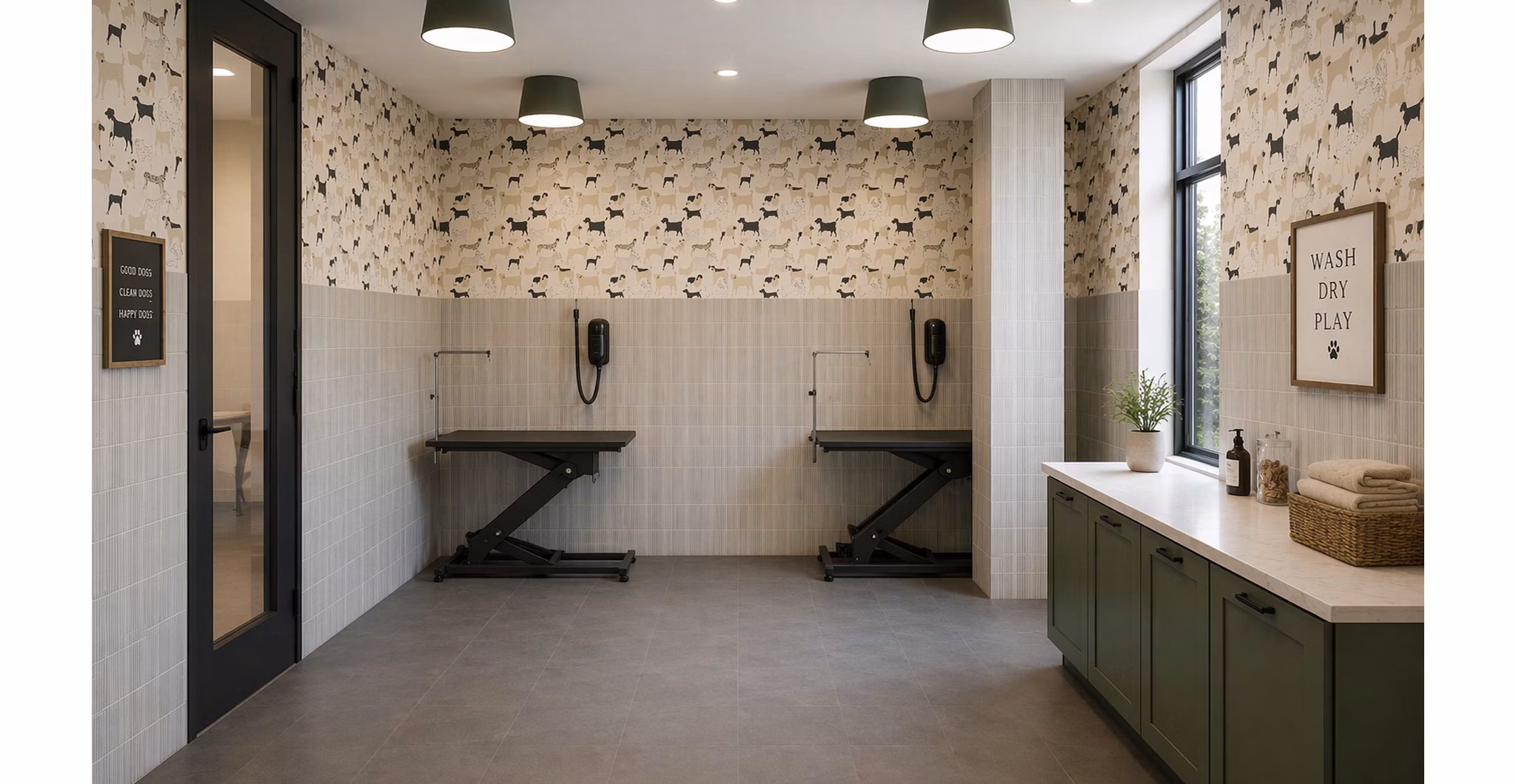 dog wash station at The Colwick Apartments 