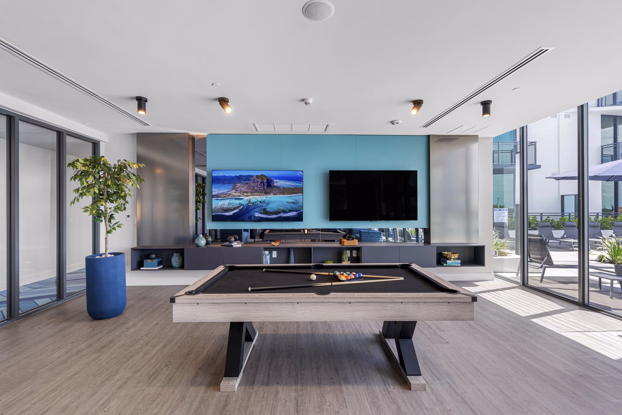 Game Room at Nine Hollywood Apartments