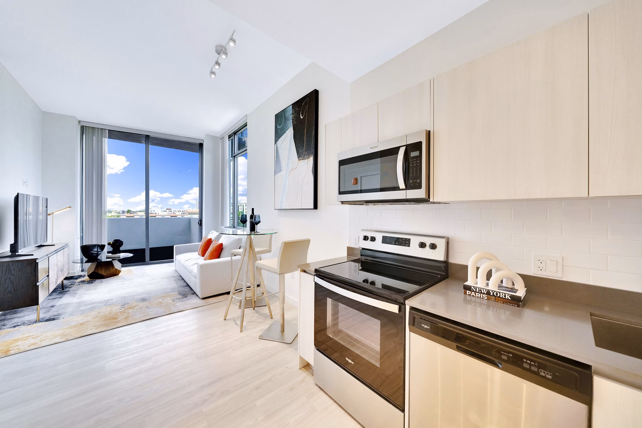 Kitchen at Nine Hollywood Apartments