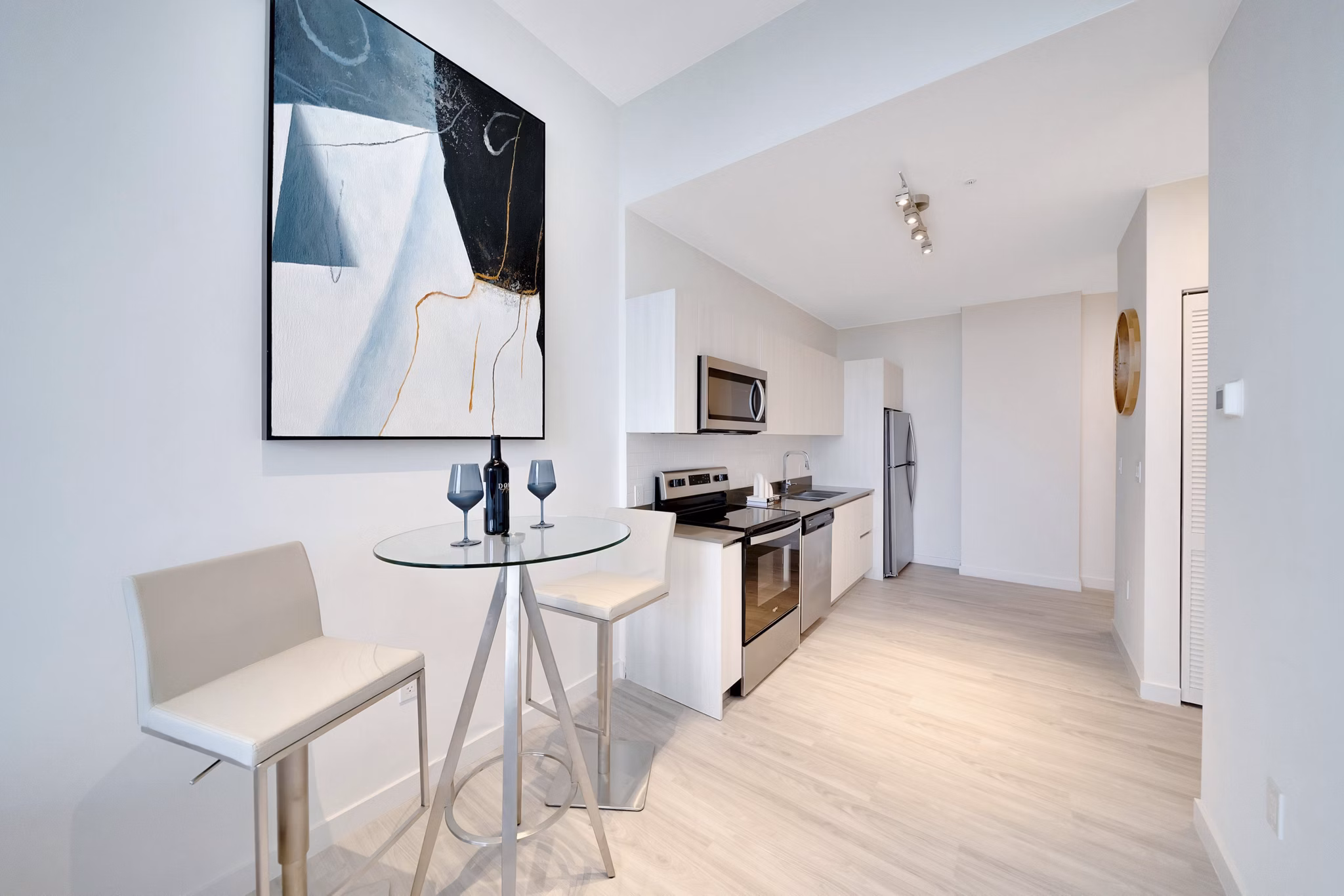 Kitchen at Nine Hollywood Apartments
