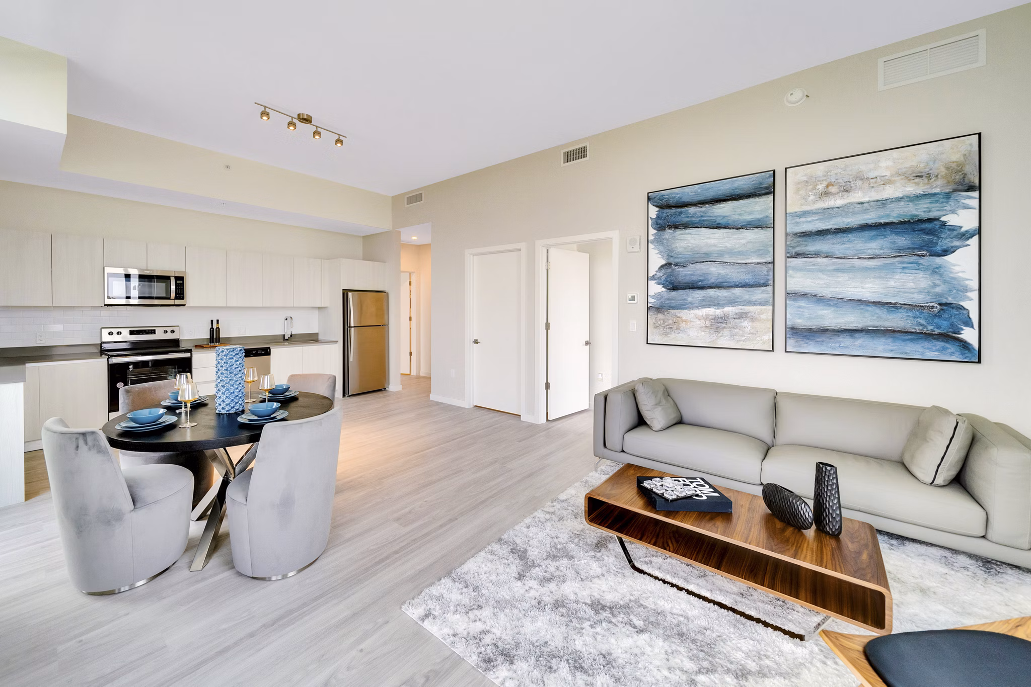 Living Room at Nine Hollywood Apartments