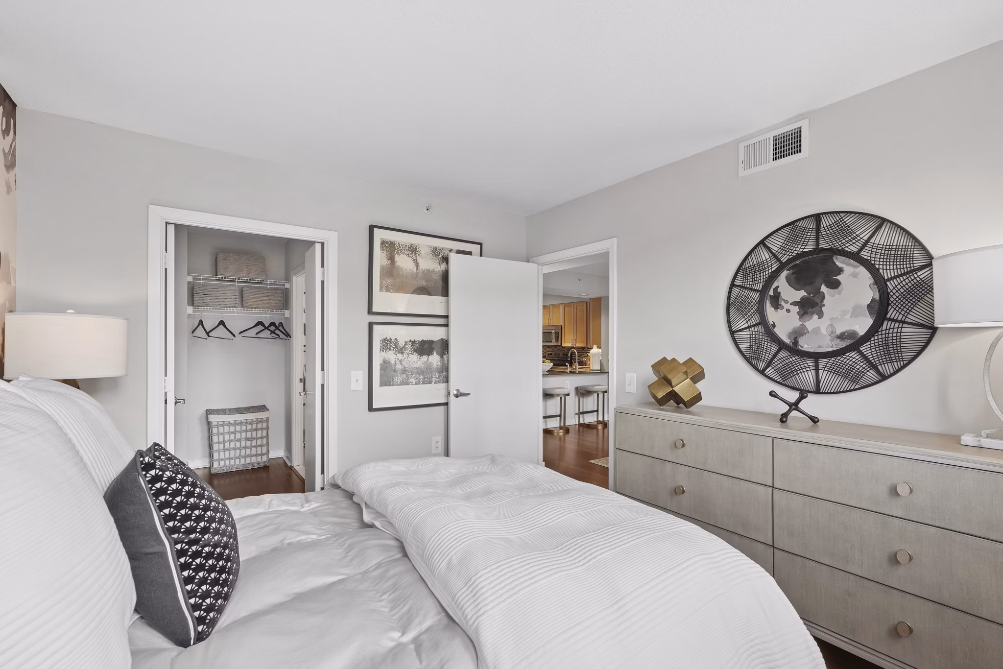 Bedroom at The Hayward On Mass Ave Apartments