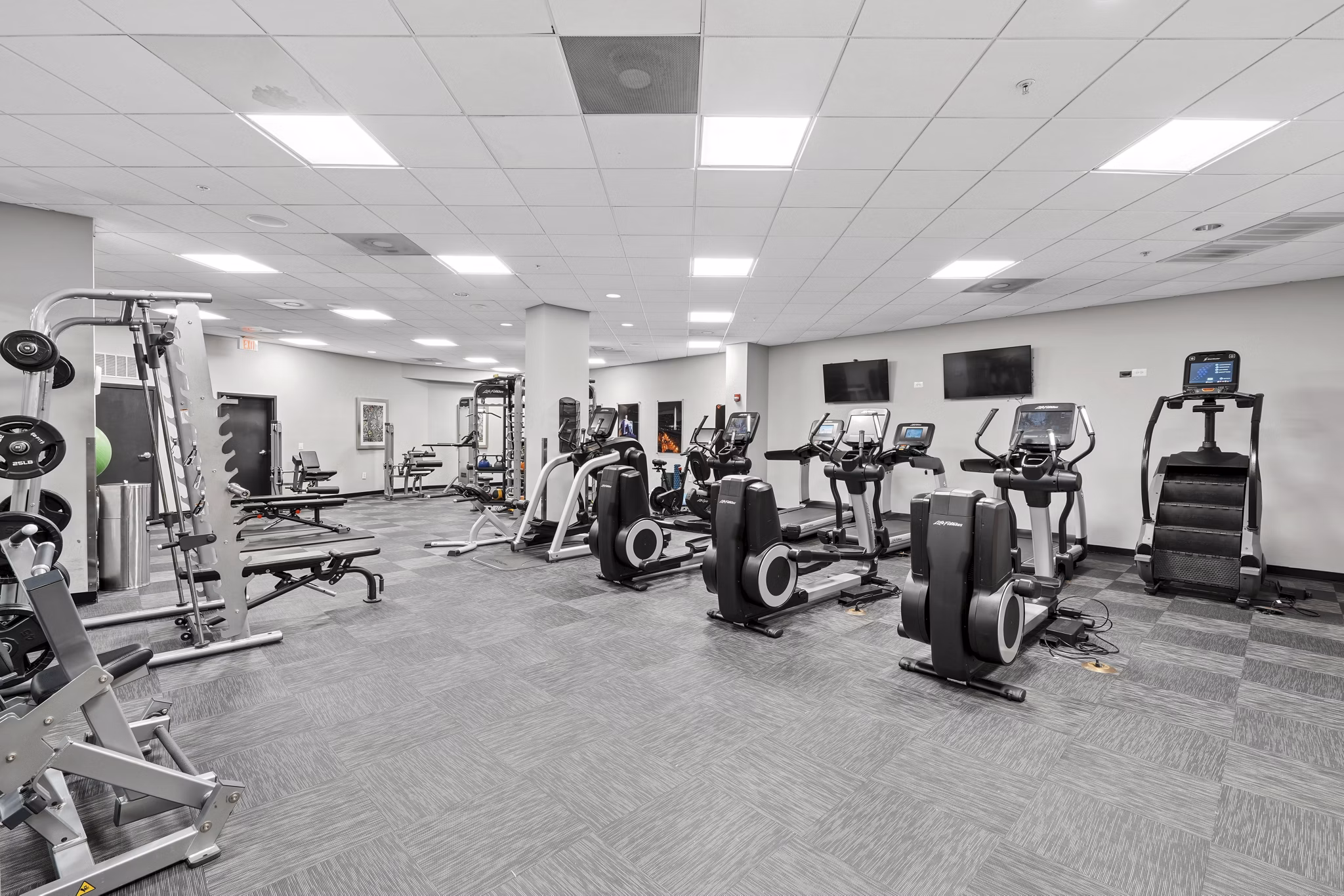 Fitness Center at The Hayward On Mass Ave Apartments