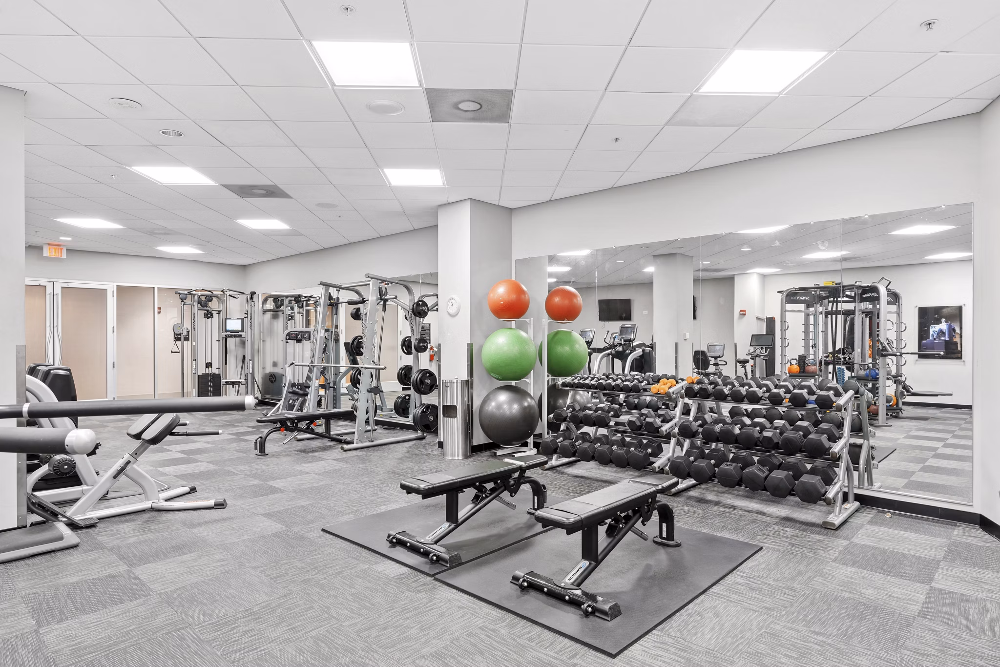 Fitness Center at The Hayward On Mass Ave Apartments