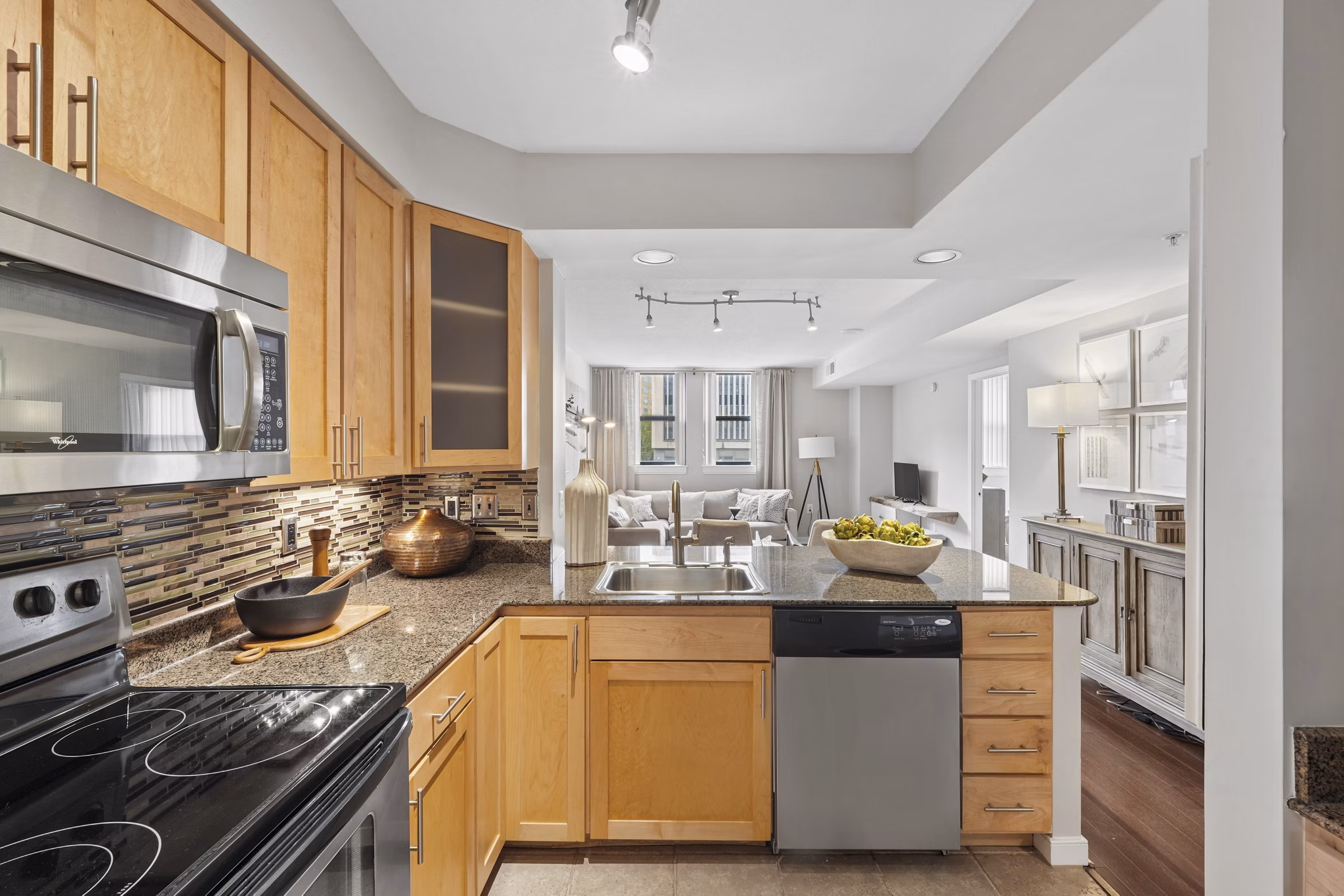 Kitchen at The Hayward On Mass Ave Apartments