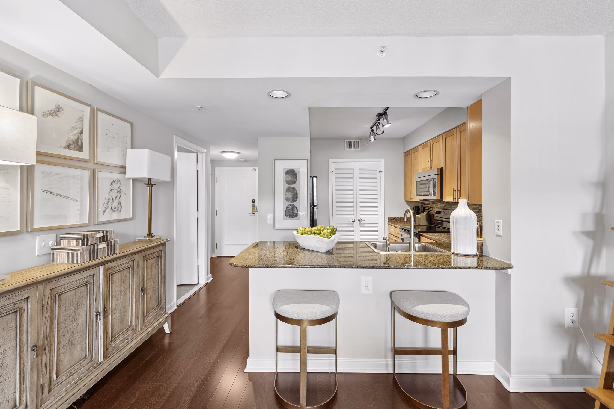 Kitchen at The Hayward On Mass Ave Apartments