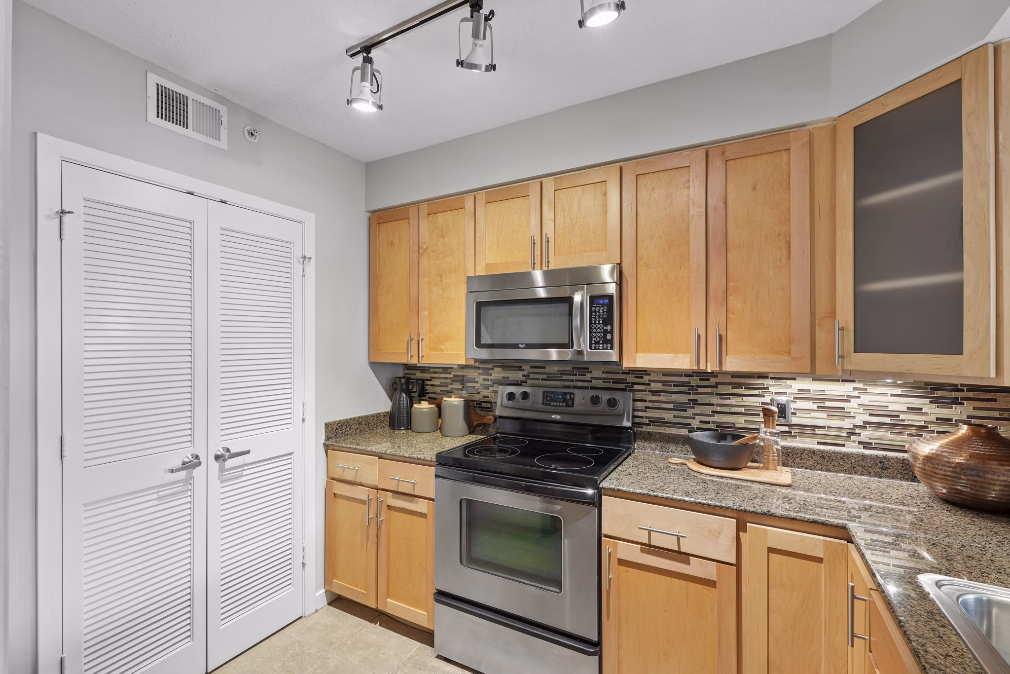 Kitchen at The Hayward On Mass Ave Apartments
