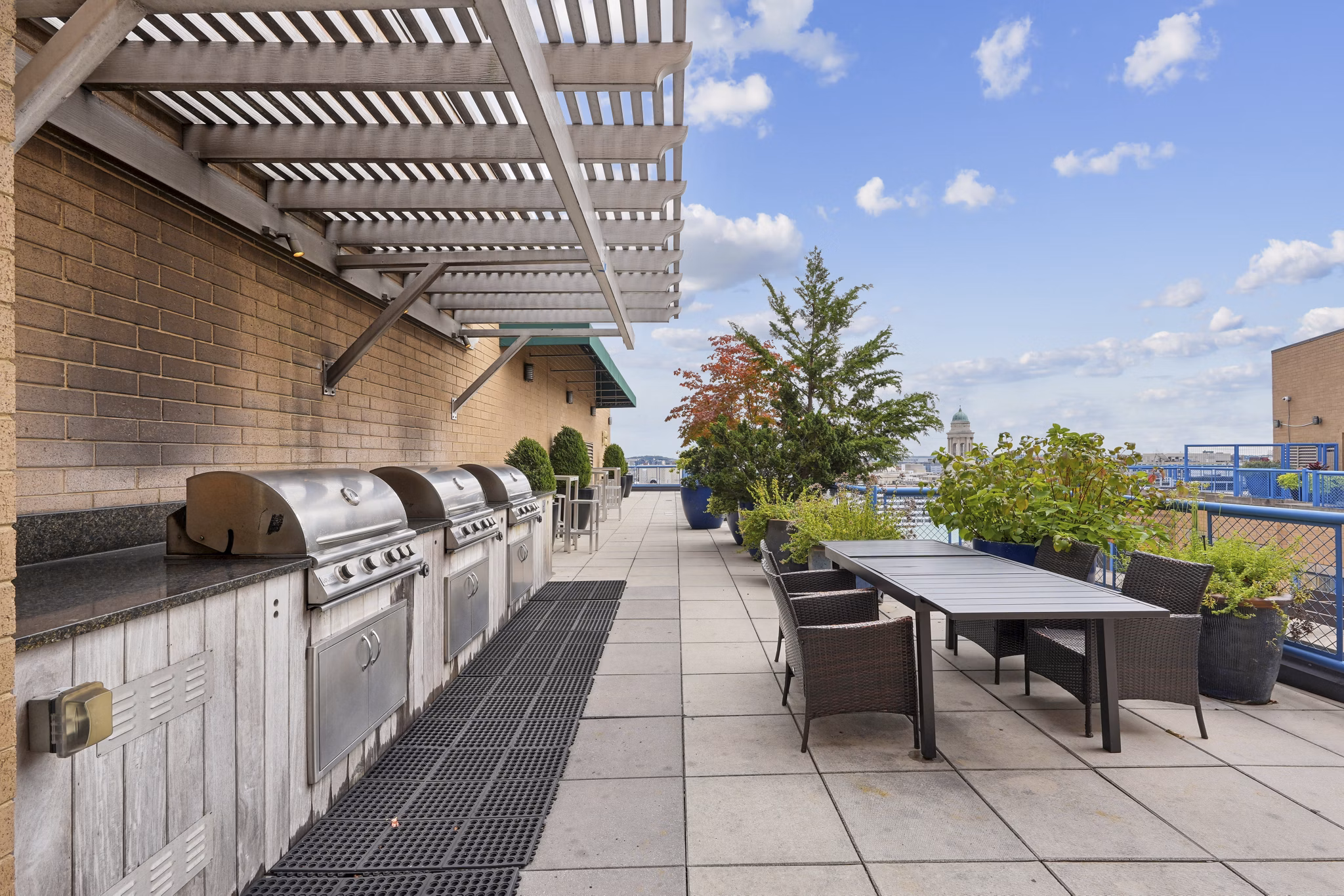 Patio at The Hayward On Mass Ave Apartments