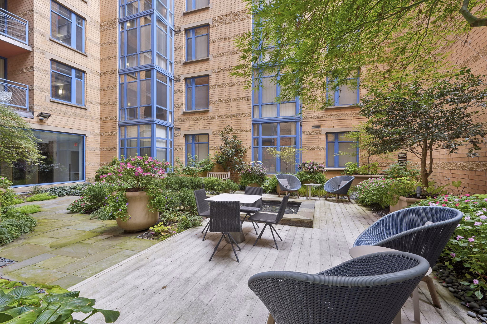 Patio at The Hayward On Mass Ave Apartments