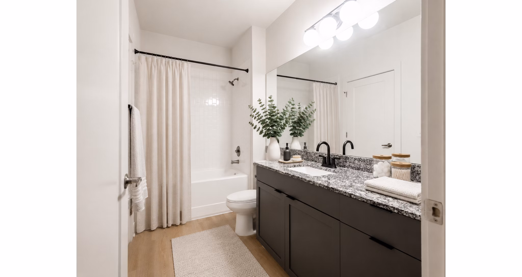 Bathroom at Steelworks Apartments