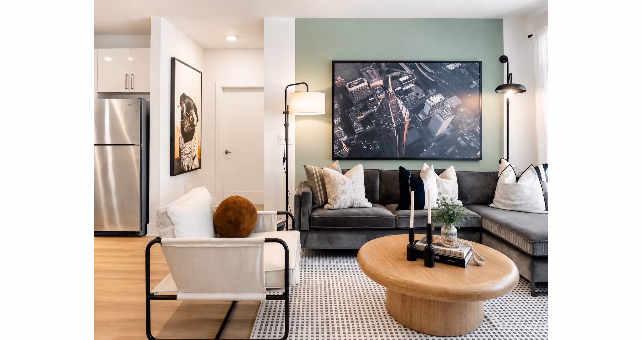 Living Room at Steelworks Apartments