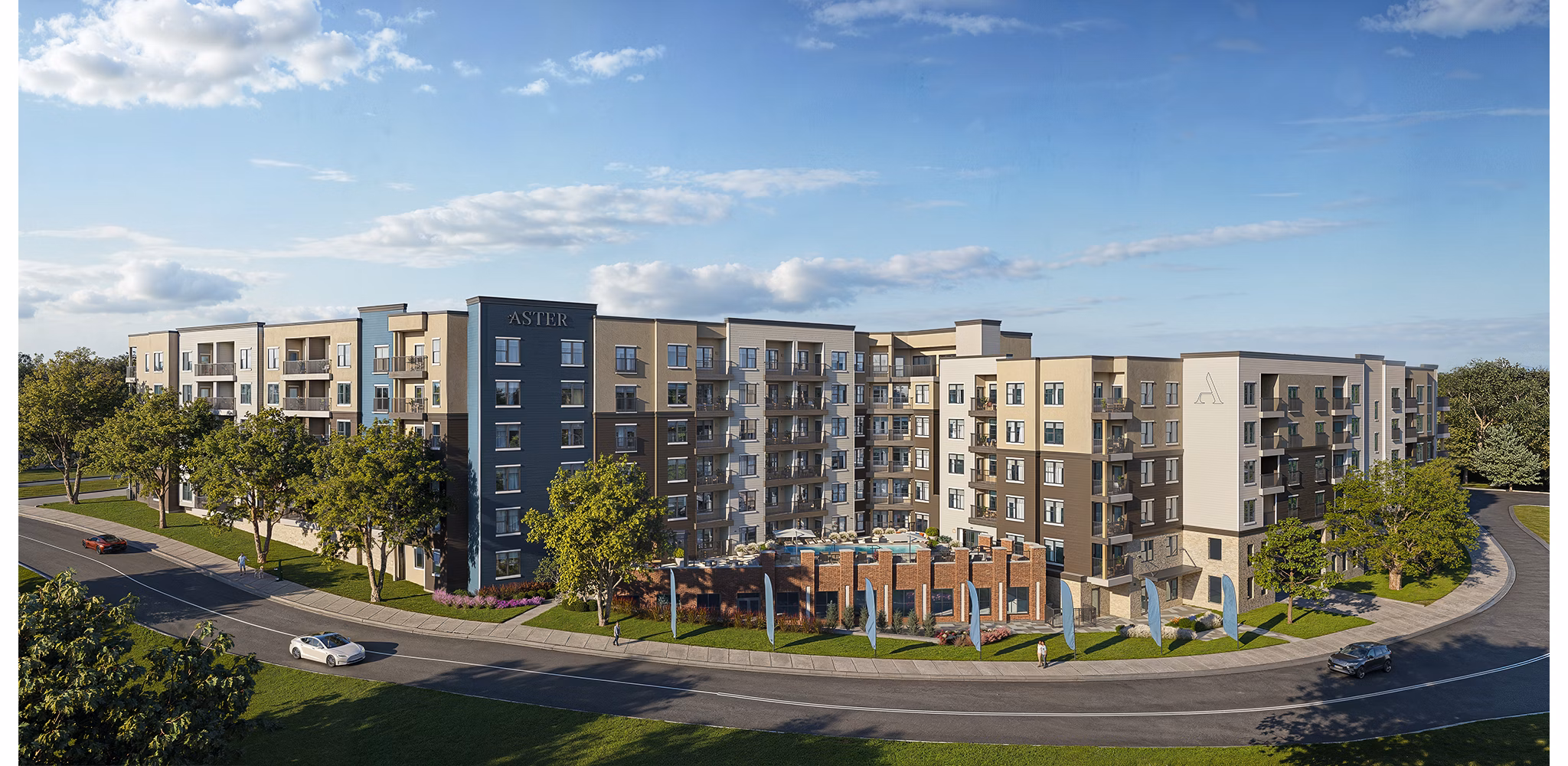 Rendering for The Aster Apartments