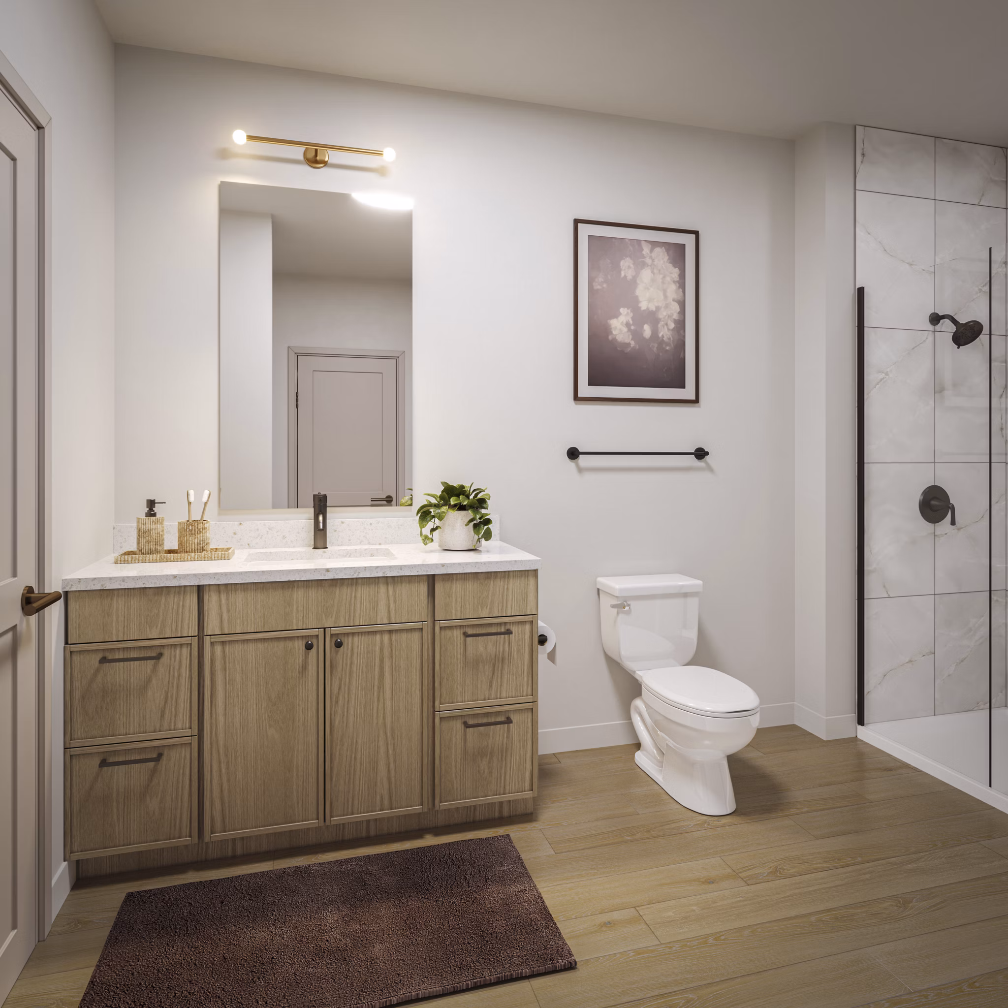 Bathroom at Solis Sandy Springs Apartments