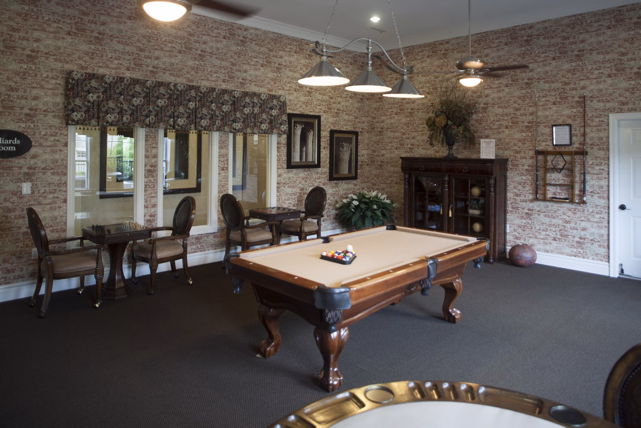 Game Room at Villas at Carrington Square Apartments