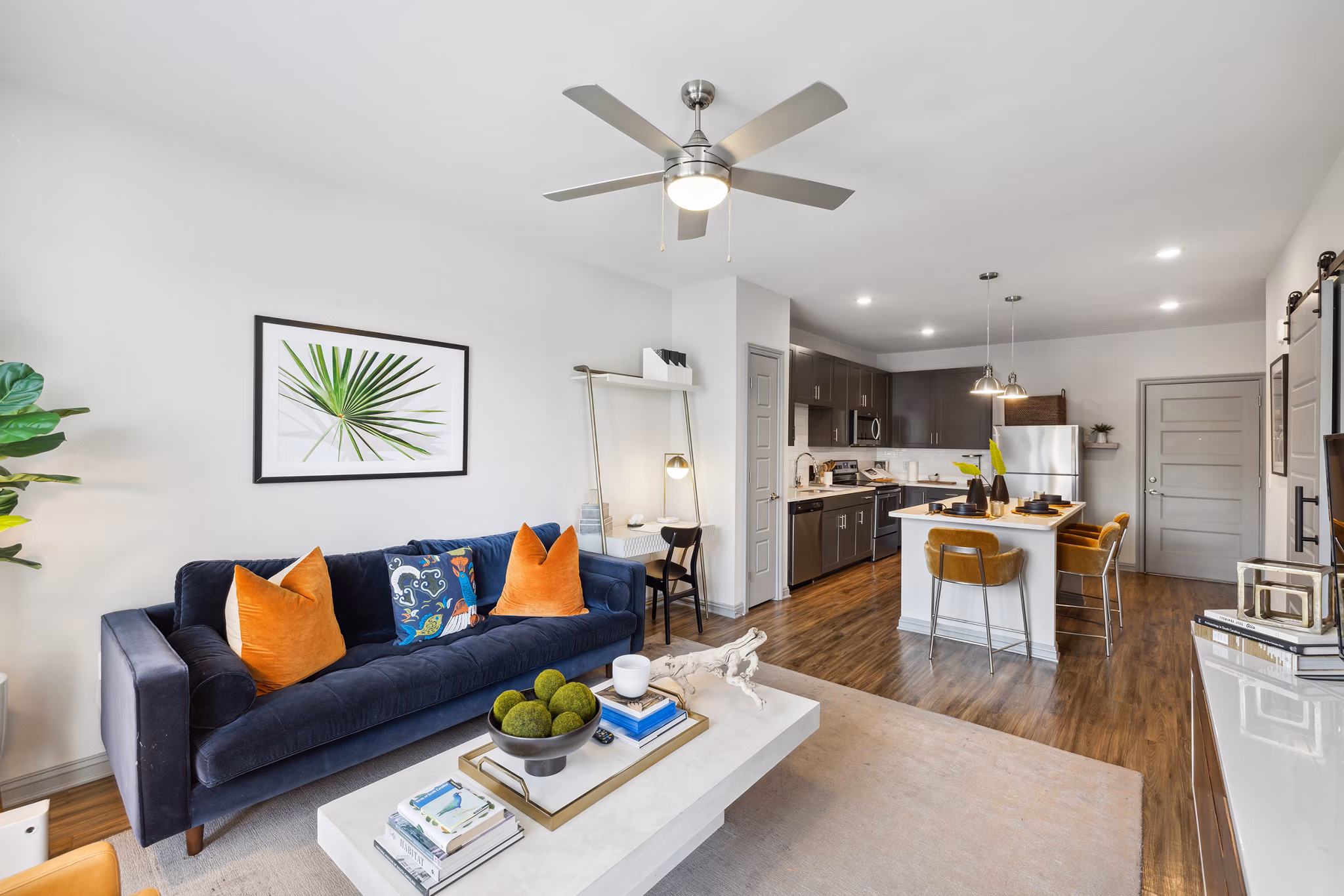Living Room at Meeting Street Lofts Apartments