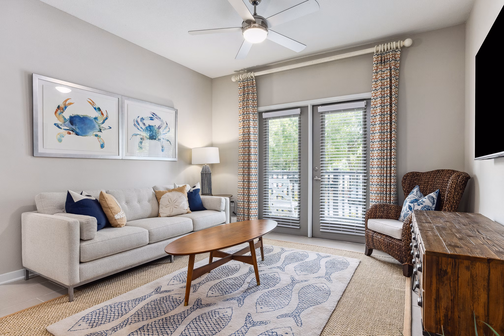 Living Room at Spyglass Seaside Apartments