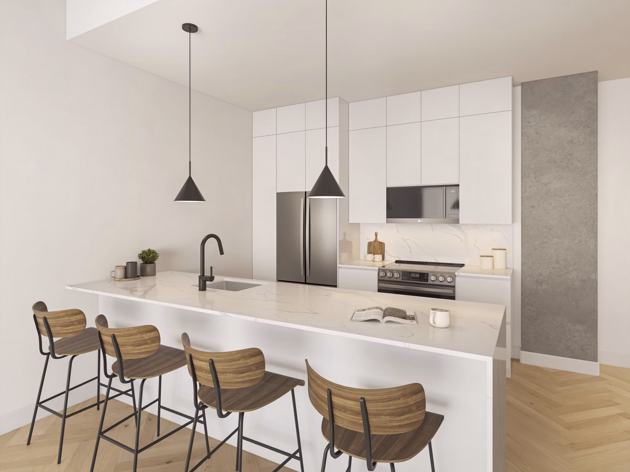 Kitchen at Samuel Apartments