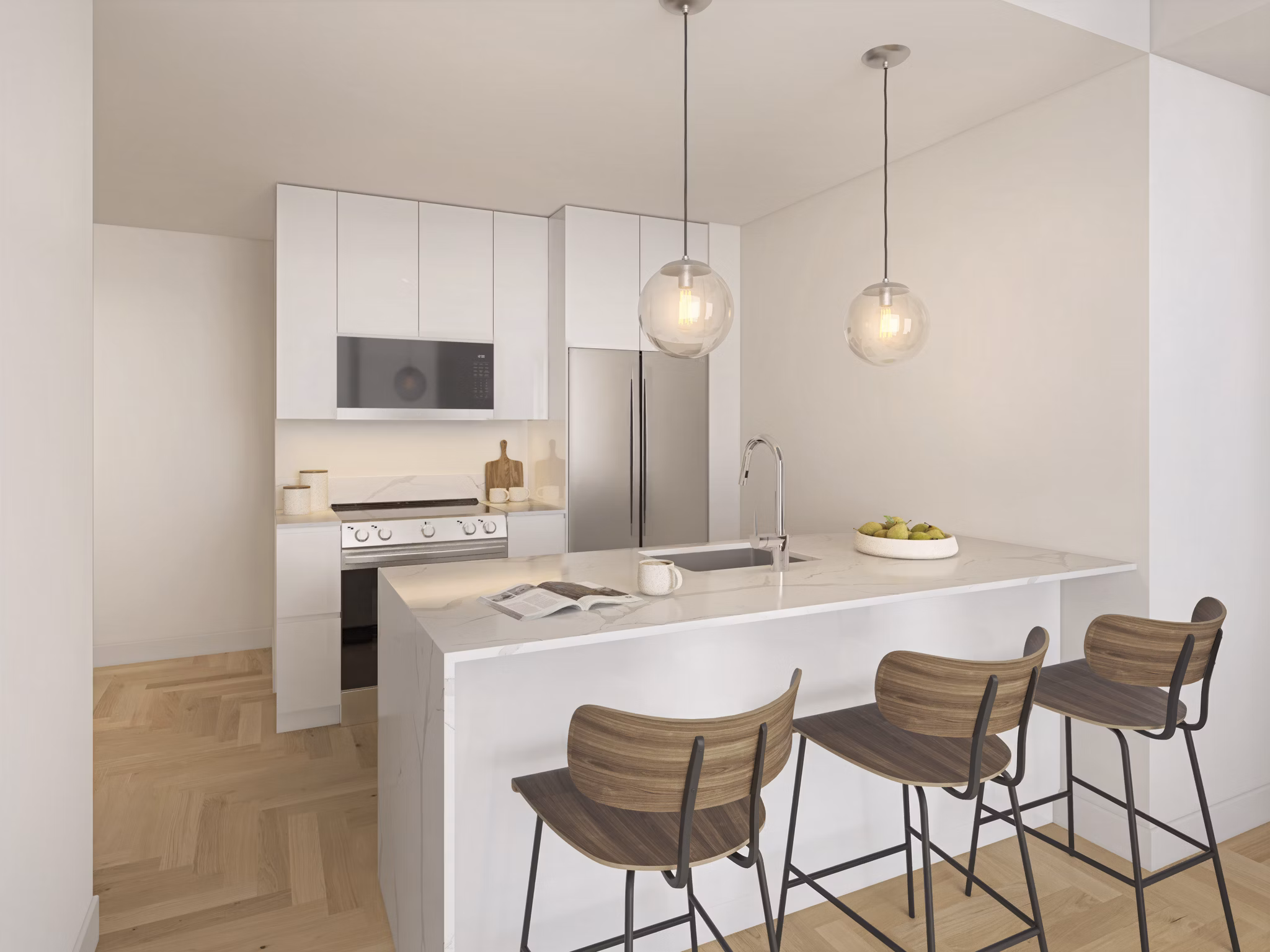 Kitchen at Samuel Apartments