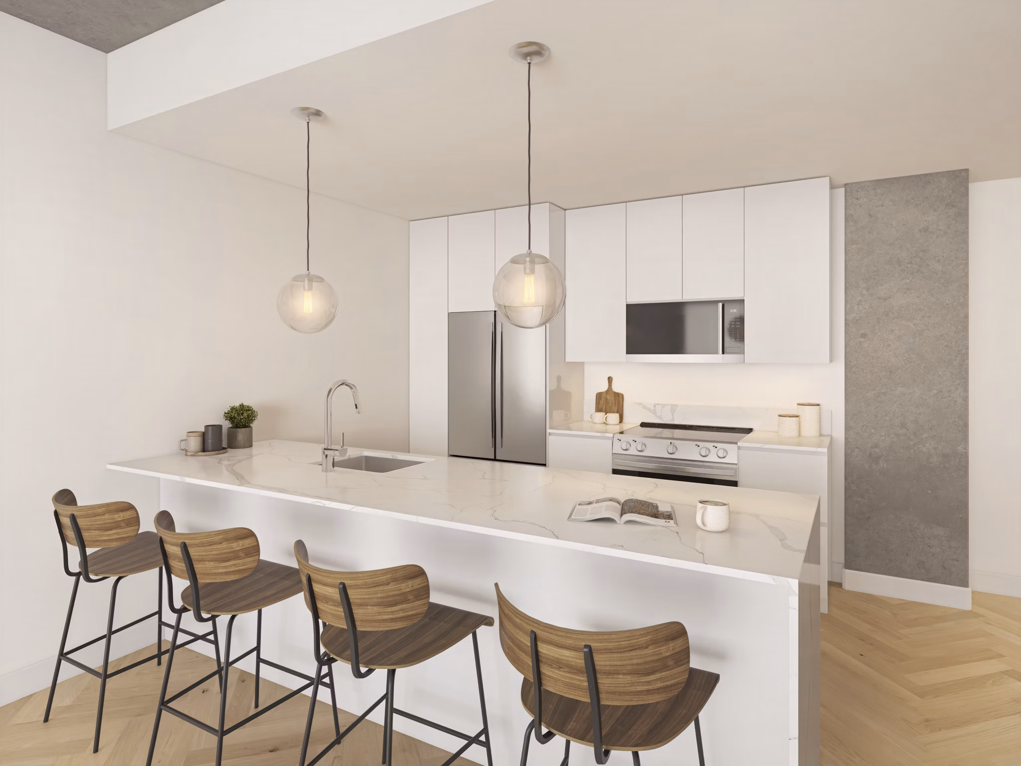 Kitchen at Samuel Apartments
