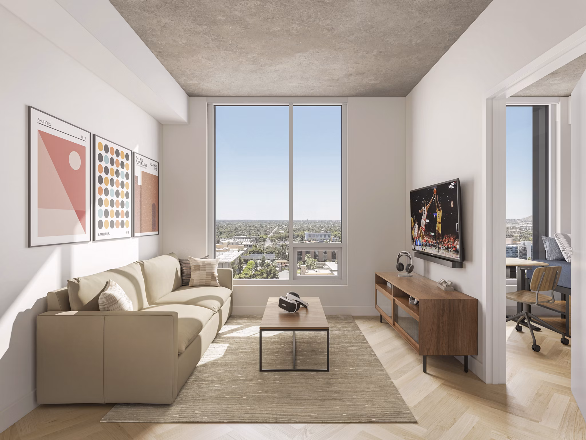 Living Room at Samuel Apartments