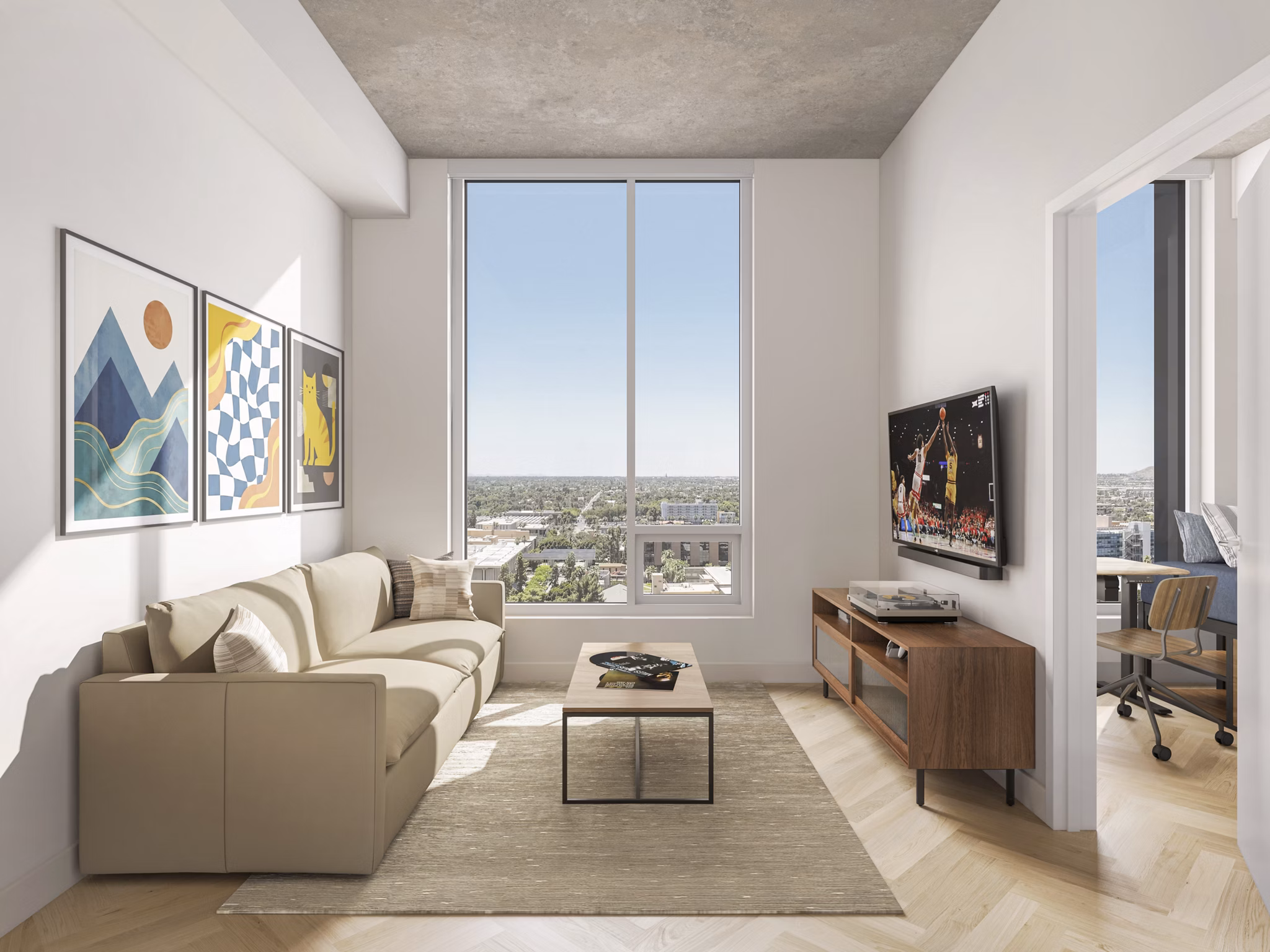 Living Room at Samuel Apartments