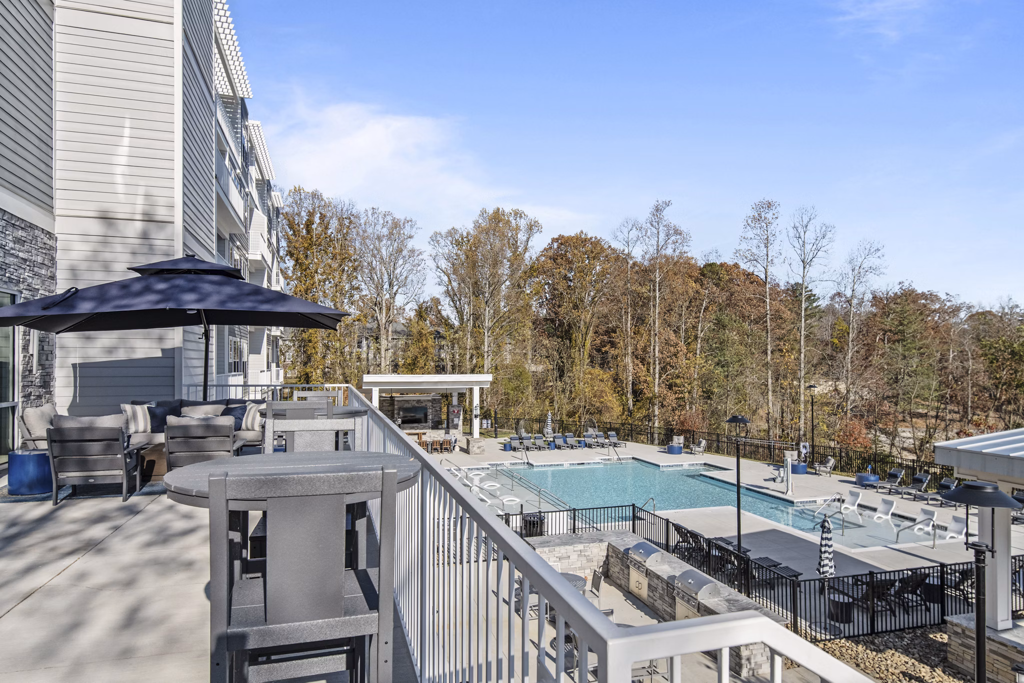 Grill Area at Venture at Lake Julian Apartments