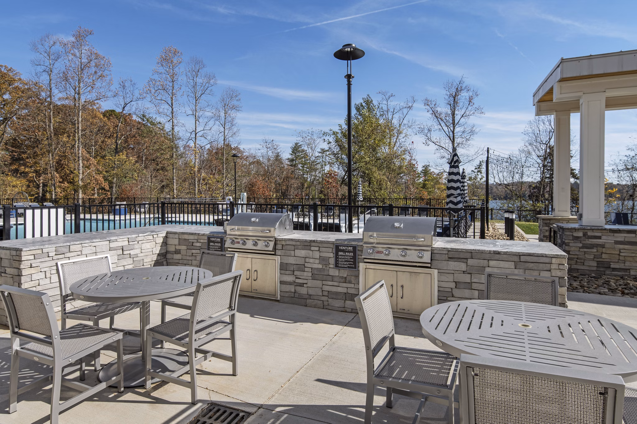 Grill Area at Venture at Lake Julian Apartments