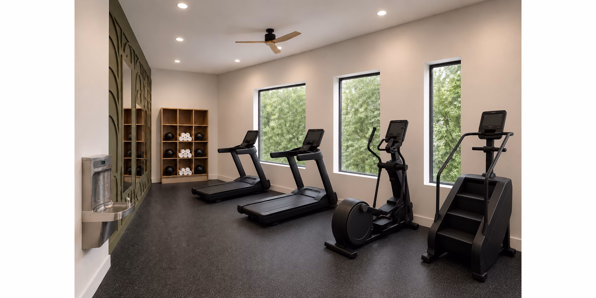 Fitness Center at The East Quarter Apartments