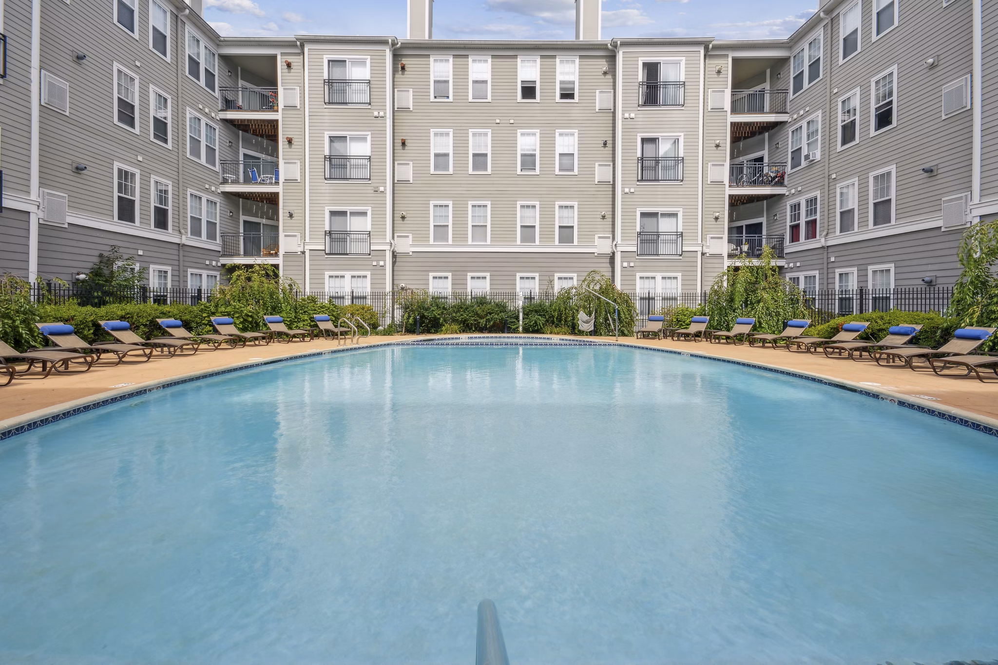 pool at Jefferson at Dedham Station Apartments