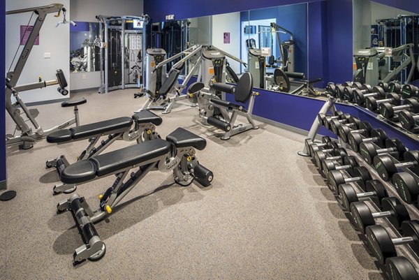 fitness center at GrandMarc at Westberry Place Apartments