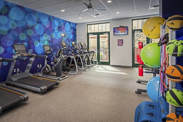 fitness center at GrandMarc at Westberry Place Apartments