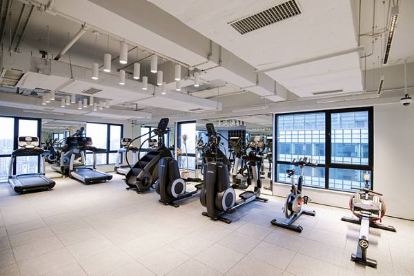 fitness center at LIV'N 833 Apartments