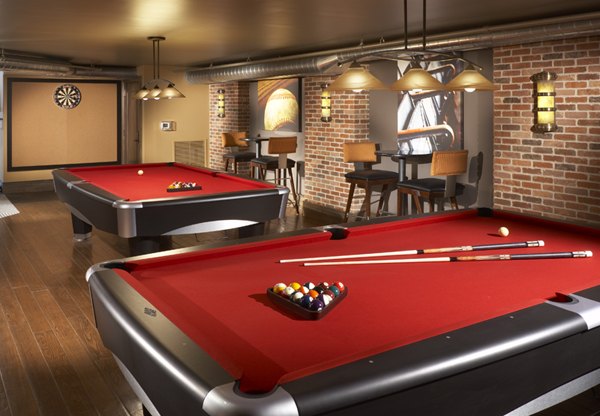Elegant clubhouse with modern design at 70 Capitol Yards Apartments, offering premium amenities for residents