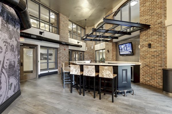 Clubhouse featuring modern decor at 70 Capitol Yards Apartments