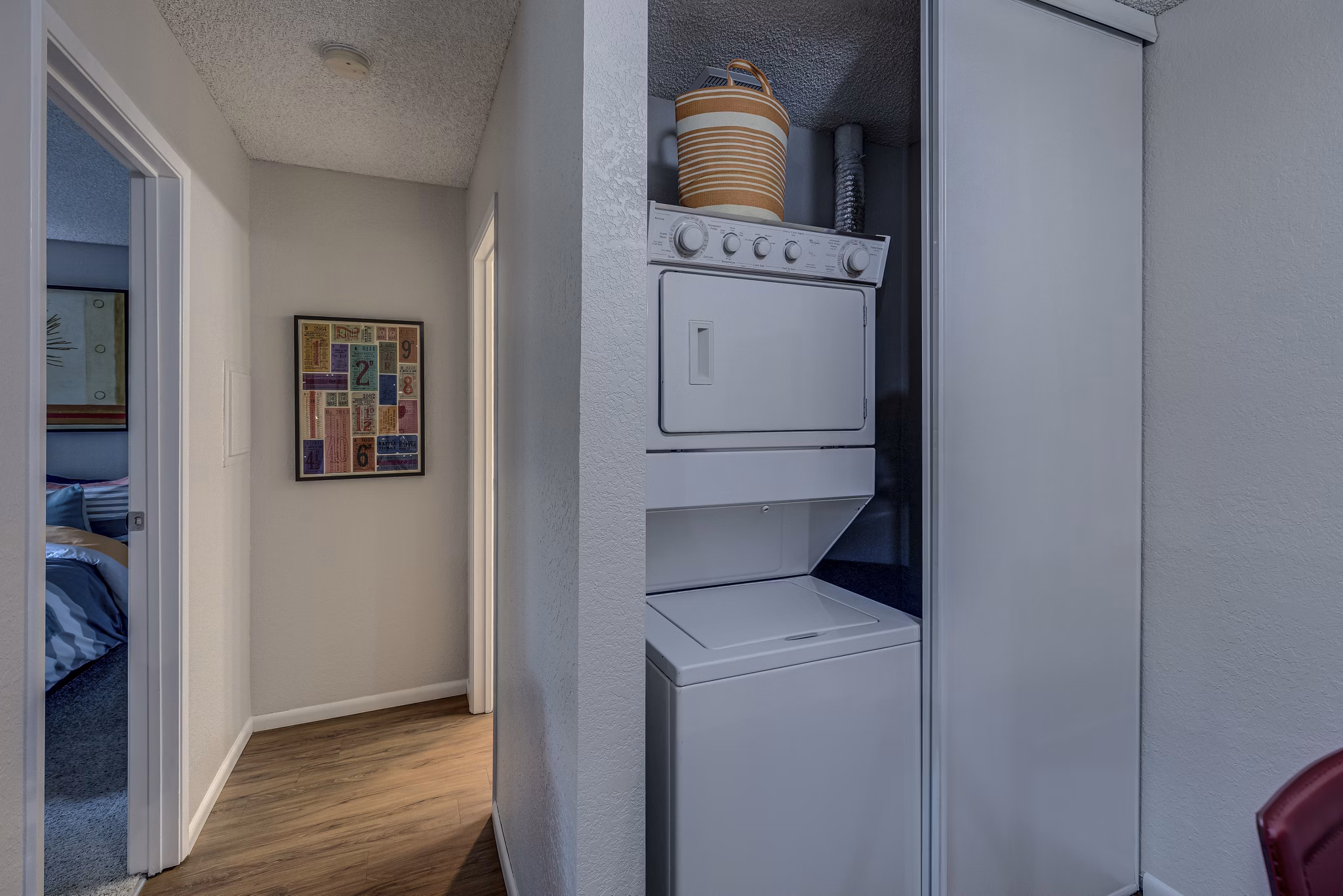Laundry room with energy-efficient washers and dryers at The Berkshire Apartments