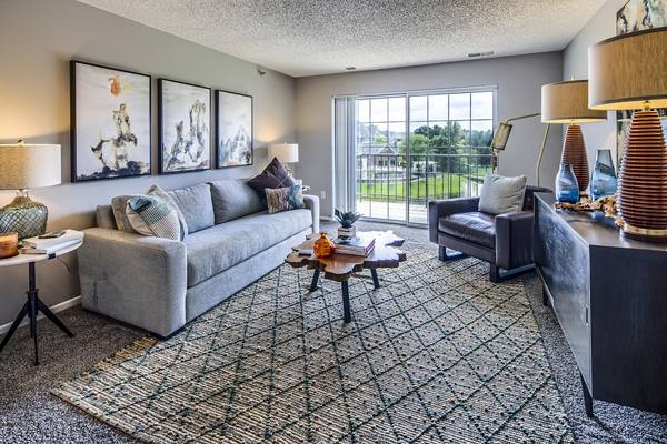 living room at Gates at Carlson Center Apartments