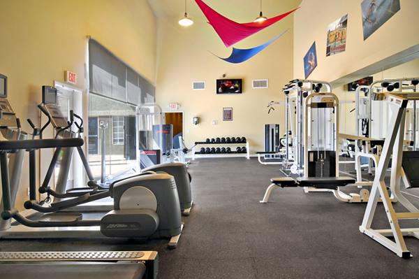 fitness center at The Hills of Corona Apartments